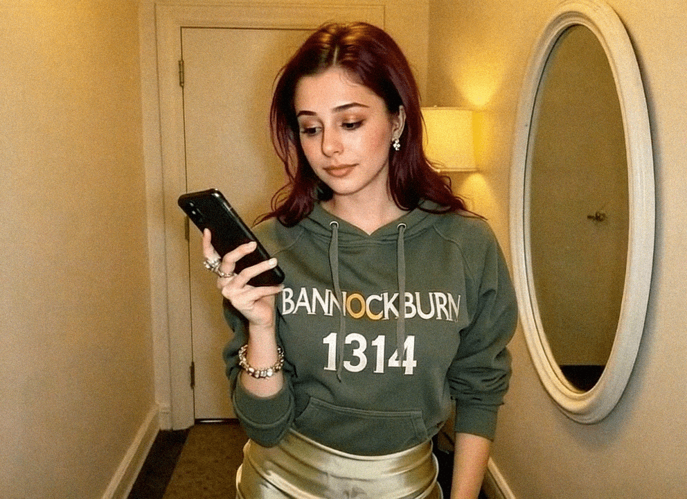 Emma-Jane MacKinnon-Lee in a hotel room in Argentina