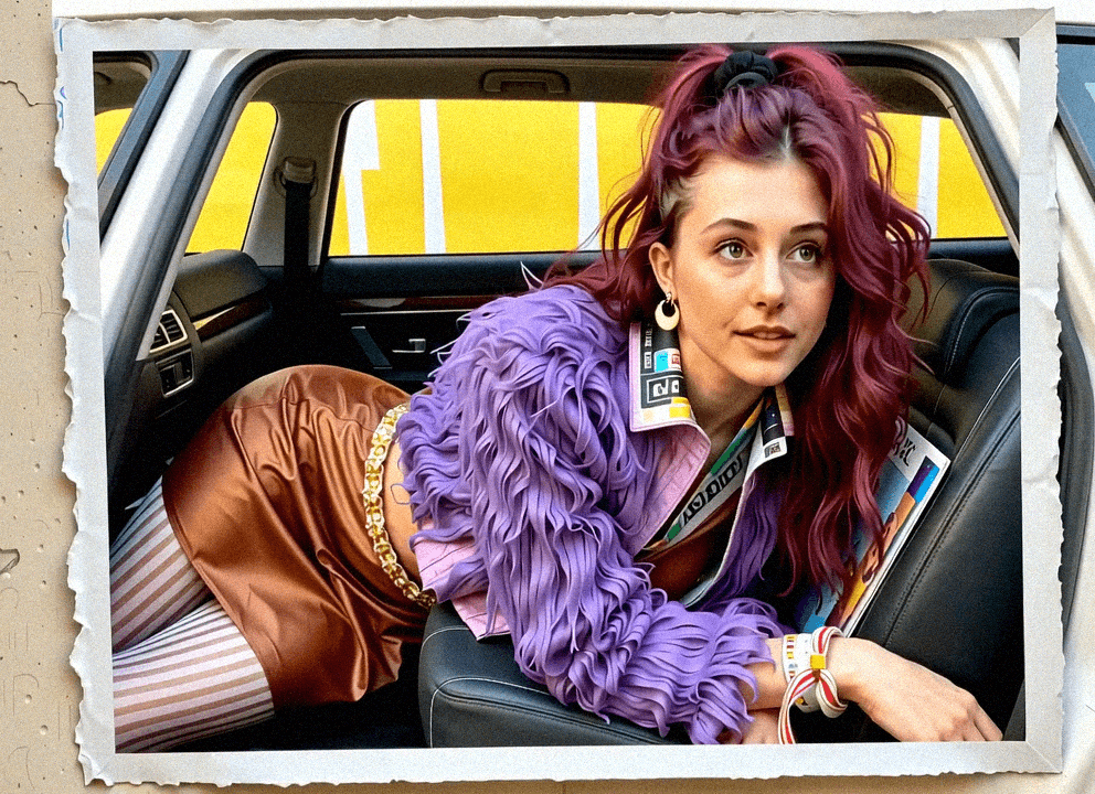 Emma-Jane MacKinnon-Lee taking a taxi ride in chile 2025